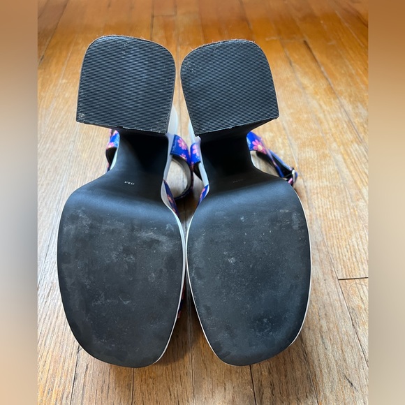 Delia’s by Dolls Kill Ditzy Delight platform heels blue floral women’s size US8 - Picture 7 of 16